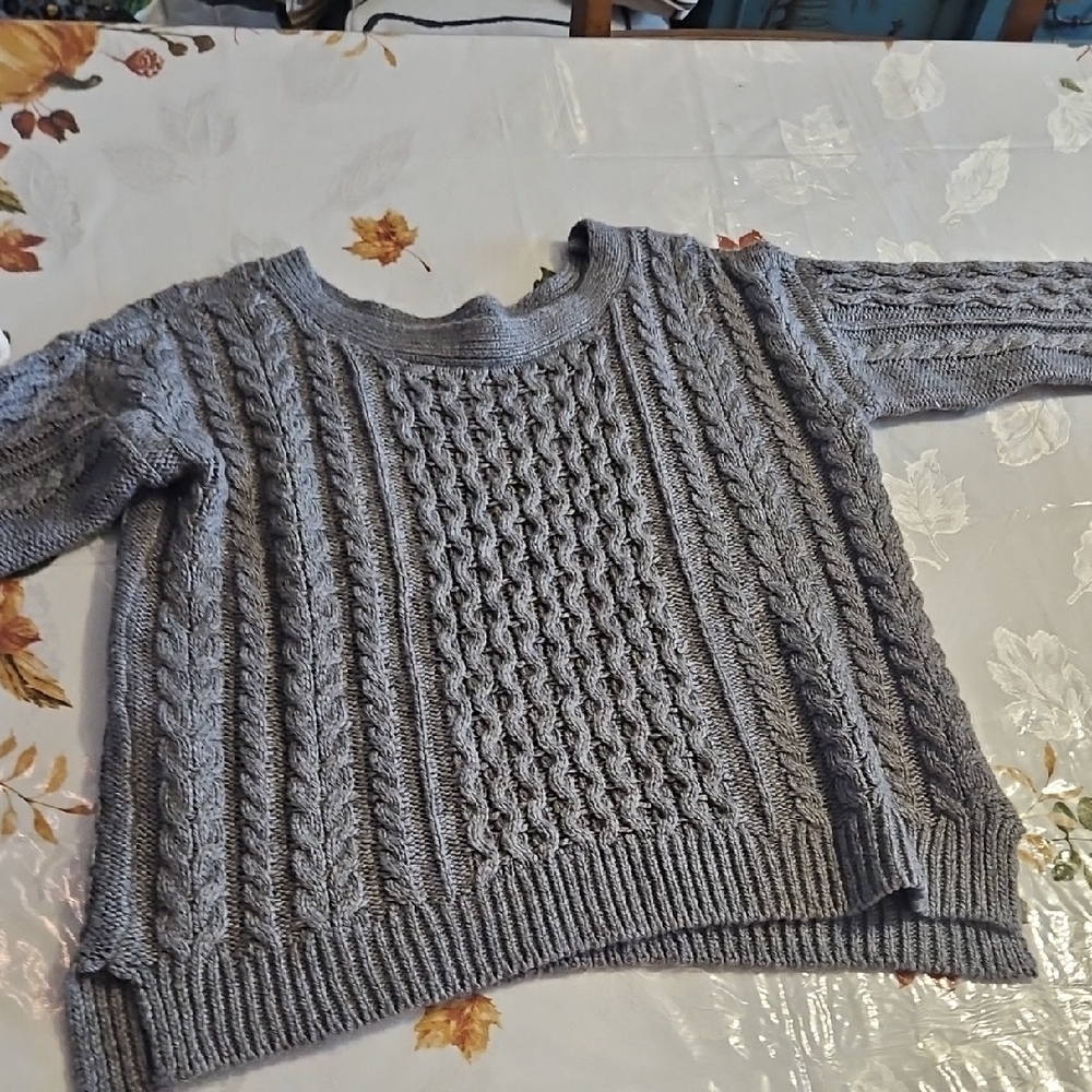 JCPenney Gray Cable Knit Women's Sweater